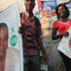 Supporters of Haitian presidential candidates show their preferences. (Getty Images)
